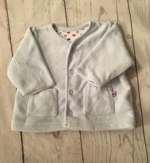 0-3 Months Lined  Velour Cardigan