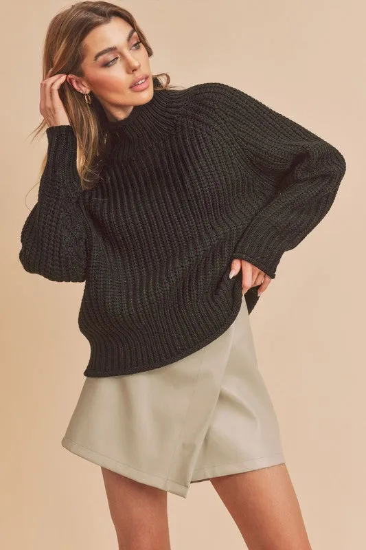 AEMI & Co. Luxe Turtleneck Knit Sweater- Adelaide Sweater