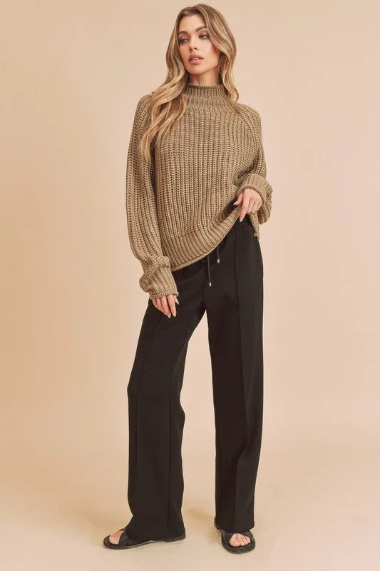 AEMI & Co. Luxe Turtleneck Knit Sweater- Adelaide Sweater