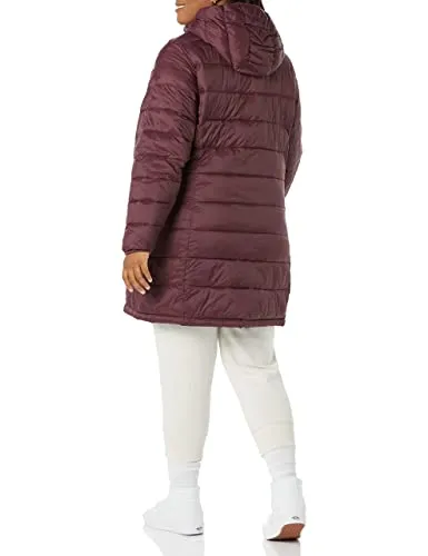 Amazon Essentials Women's Lightweight Water-Resistant Hooded Puffer Coat (Available in Plus Size), Black, Large