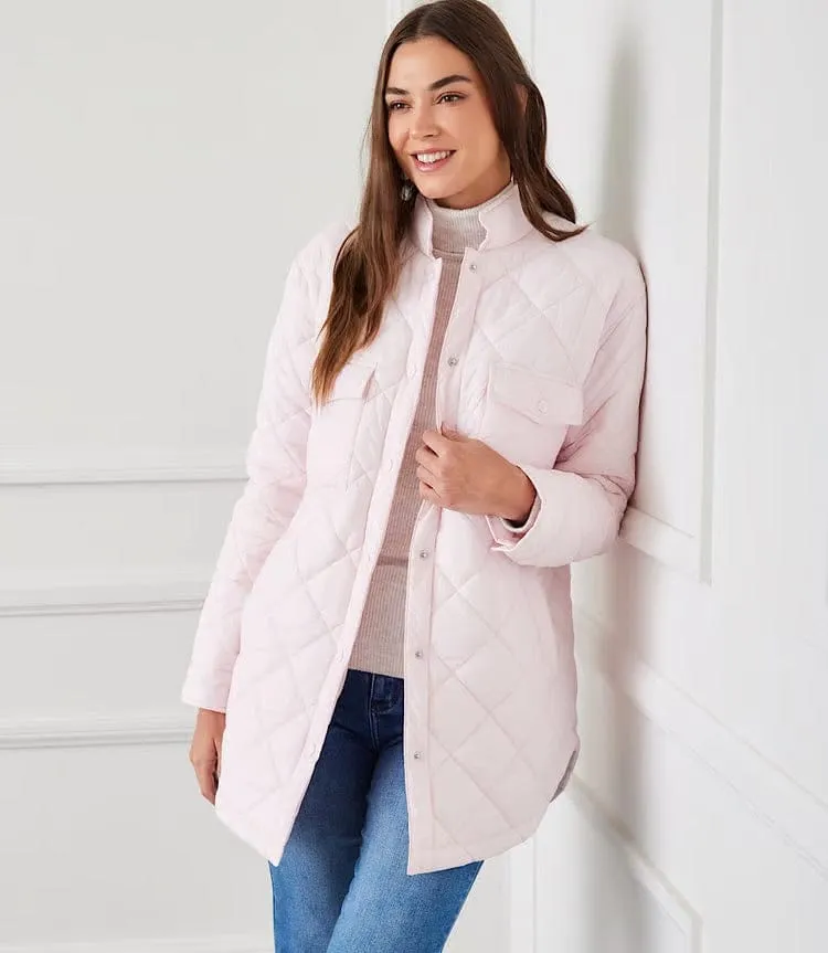 Baby Pink Quilted Coat