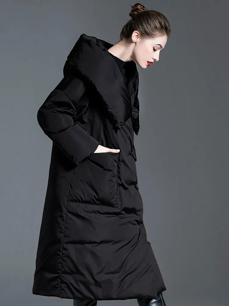 Big Hood Roomy Pocket Down Puffer Coat