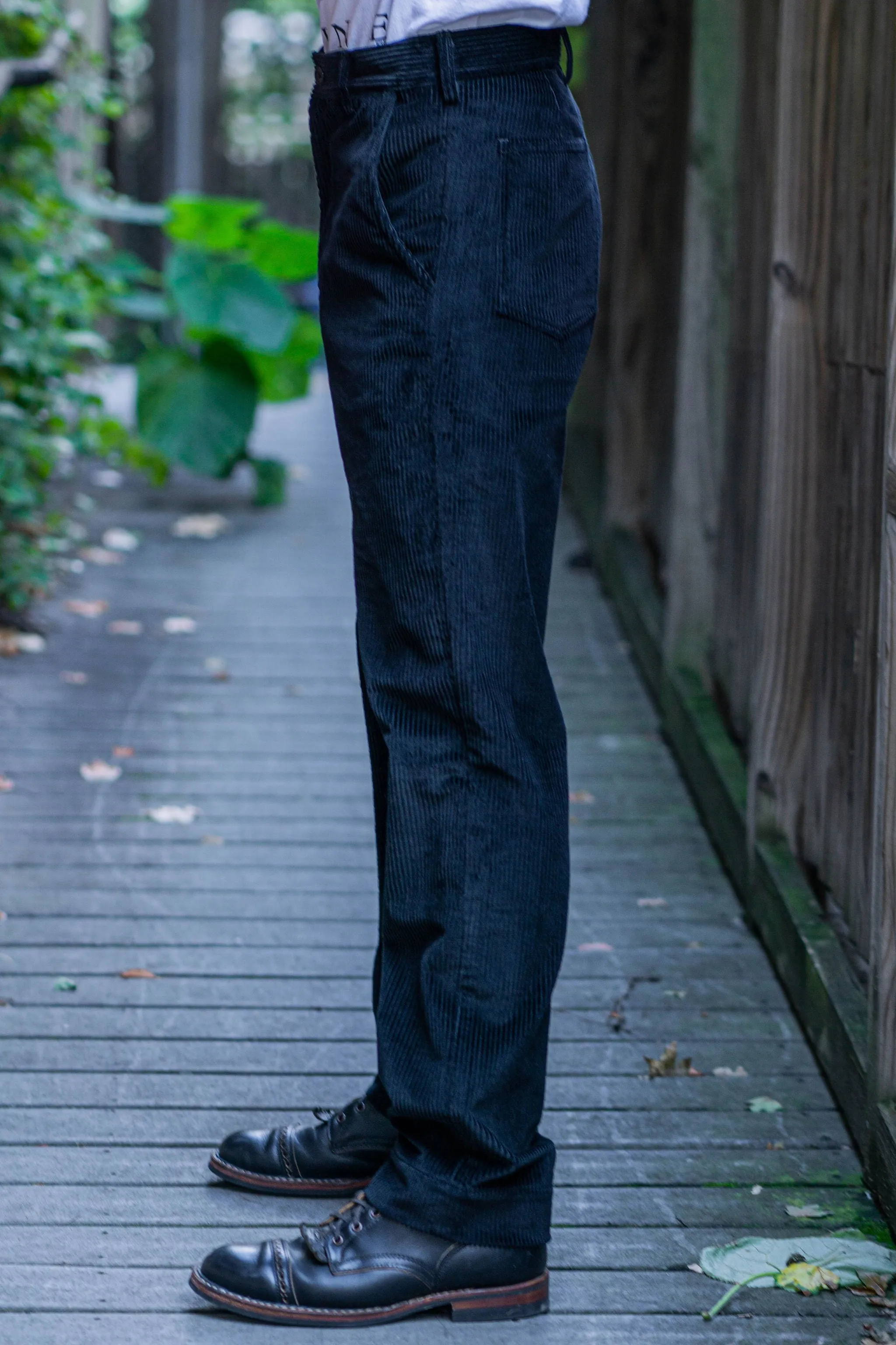 Blluemade Sateen Pant - Black Corduroy