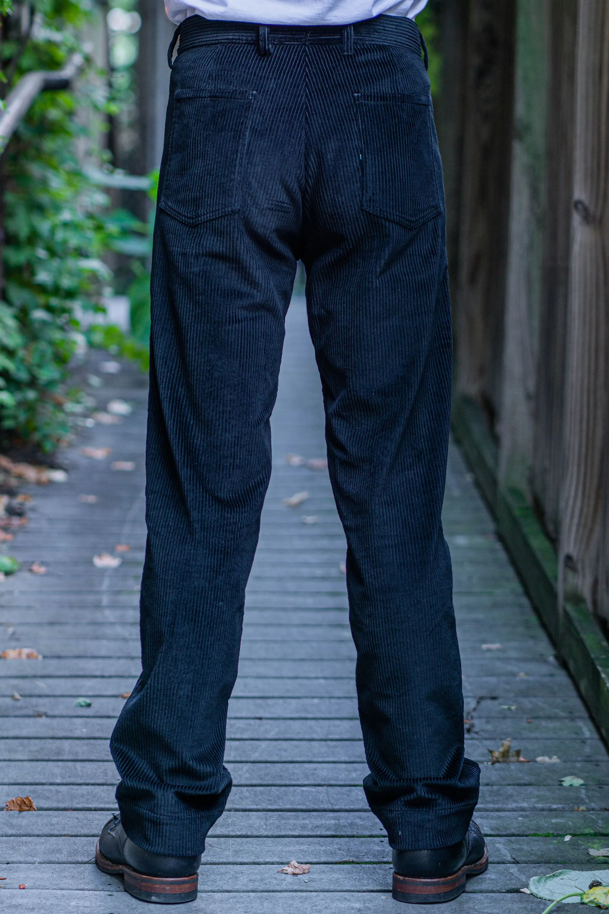 Blluemade Sateen Pant - Black Corduroy