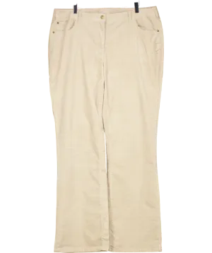 Boden Beige Corduroy Bootleg Trousers Long UK 18