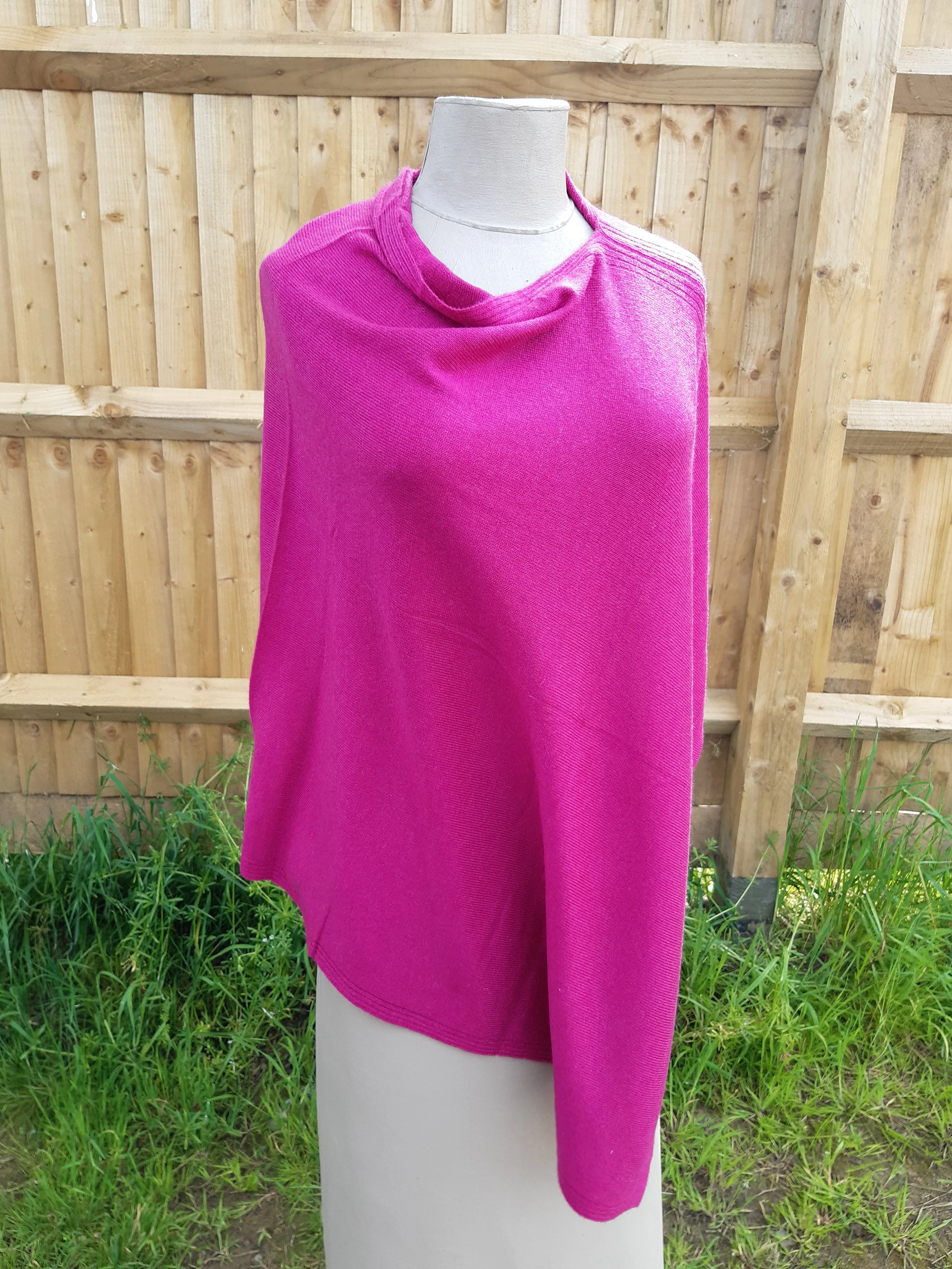 BRIANA - Softer than cashmere 'Feel' Wool Blend Poncho Handmade in Nepal