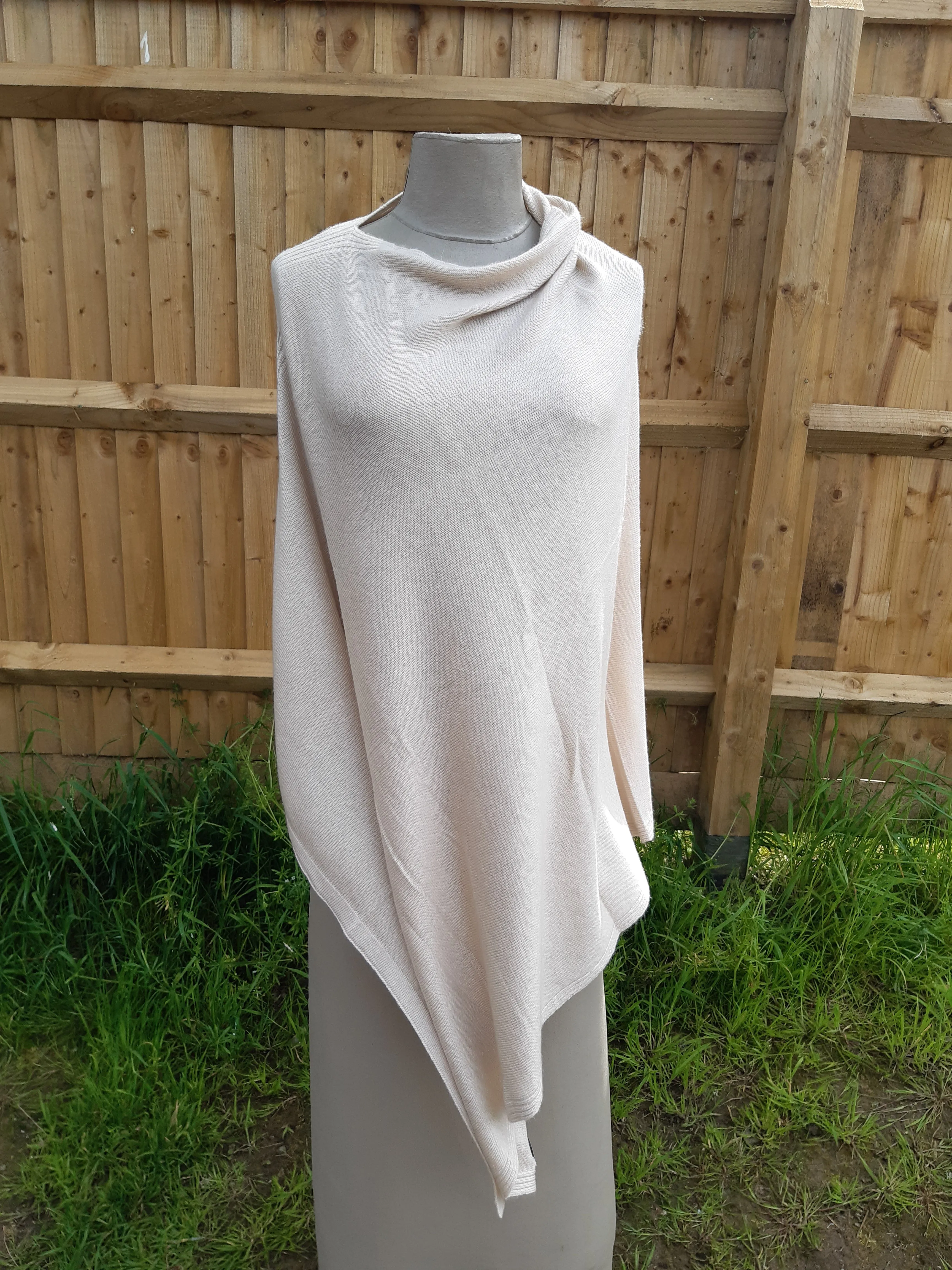 BRIANA - Softer than cashmere 'Feel' Wool Blend Poncho Handmade in Nepal