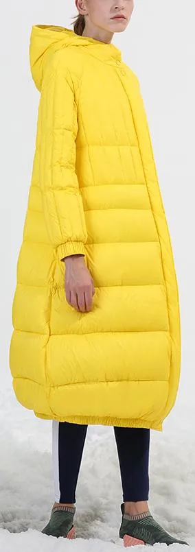 Bright Lemon-Yellow Puffer Coat