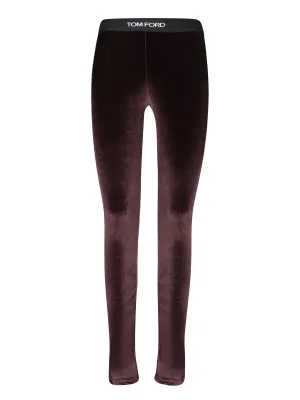 Brown Velvet Leggings