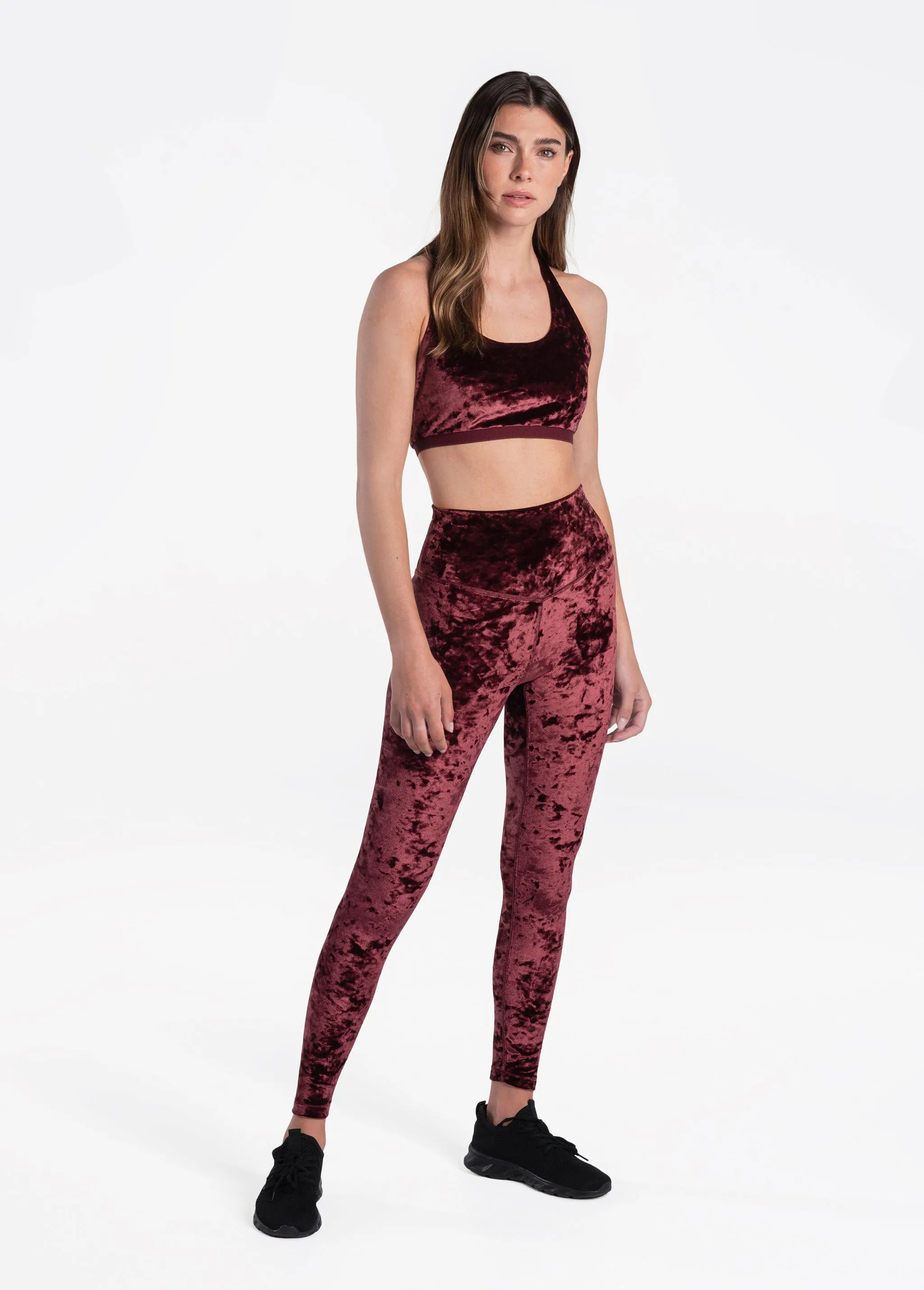 Burst Velvet Ankle Leggings