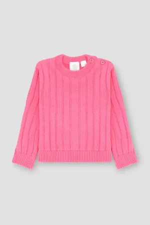 Cable Knit Sweater For Baby Girl -