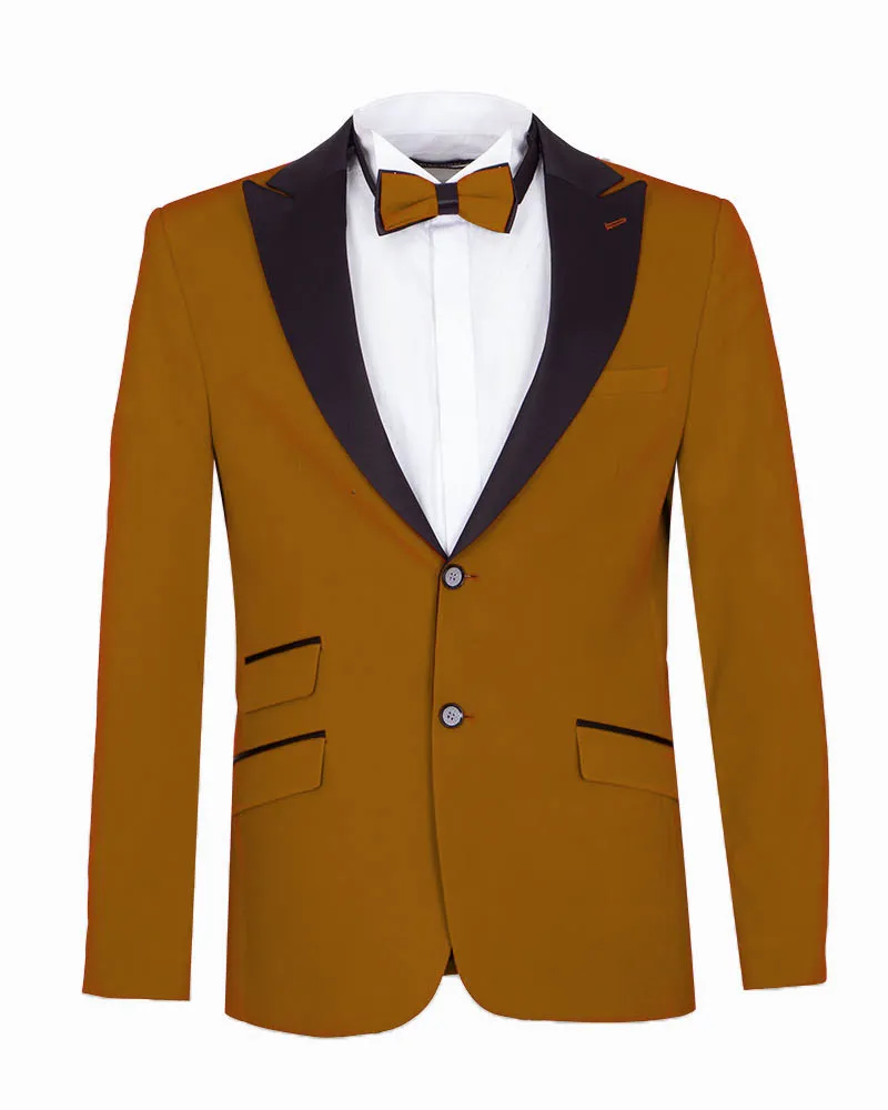 Camel Velvet Feel Plain Blazer