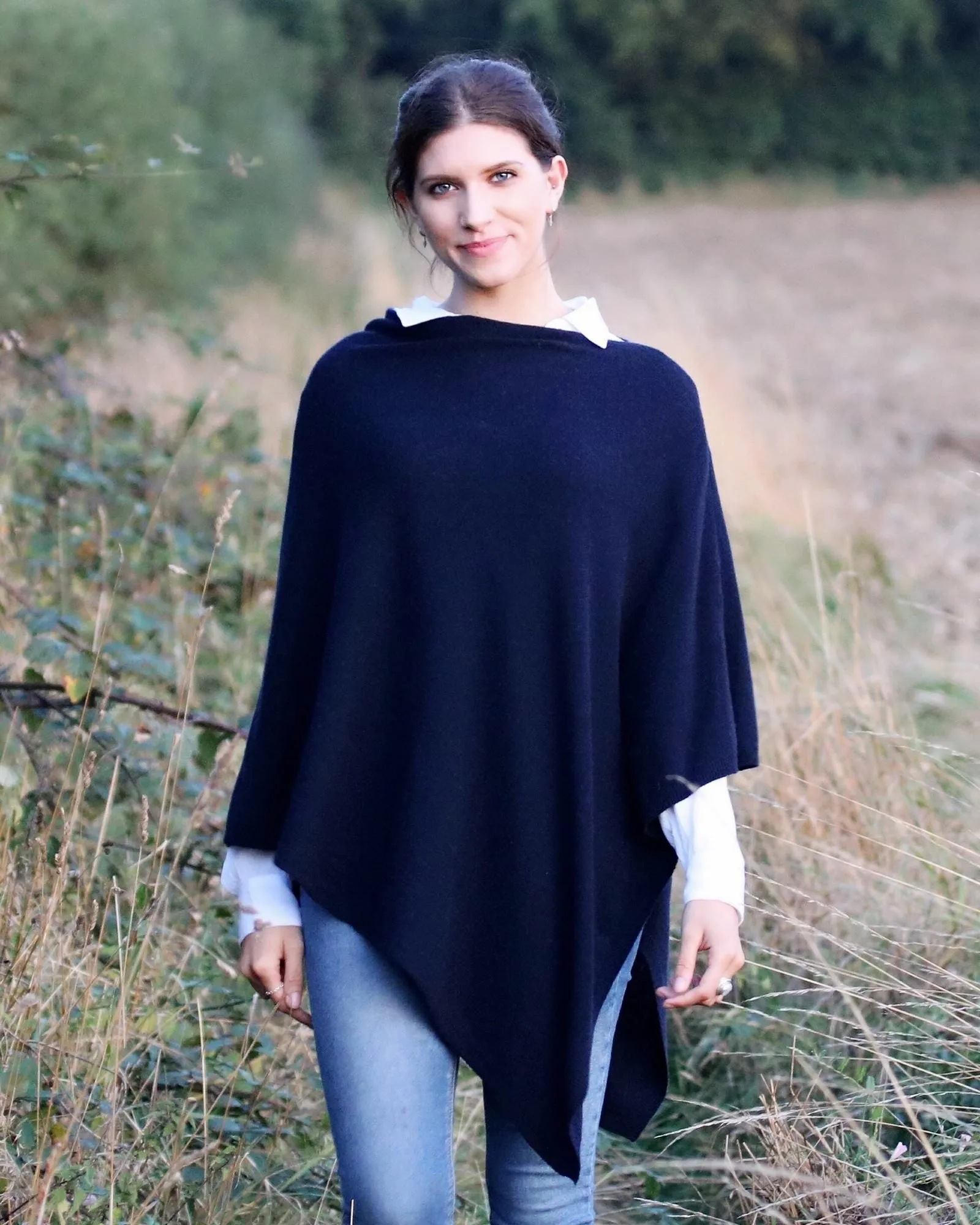 Cashmere Blend Classic Poncho - Various Colours