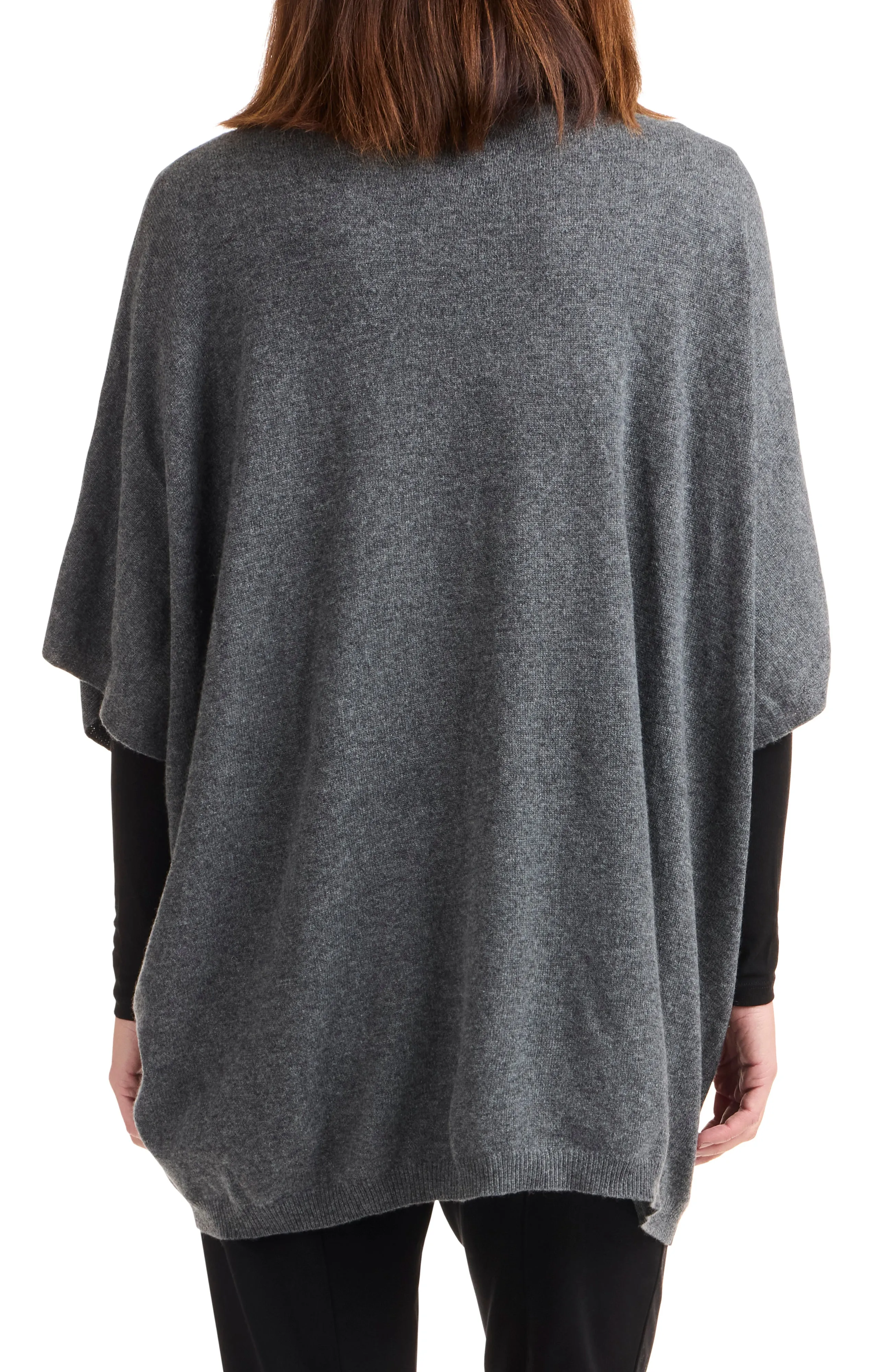 CASHMERE CREWNECK PONCHO