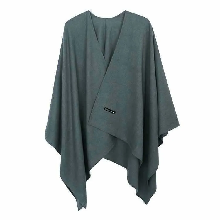 Cashmere Poncho Cloak Shawl Solid Colors