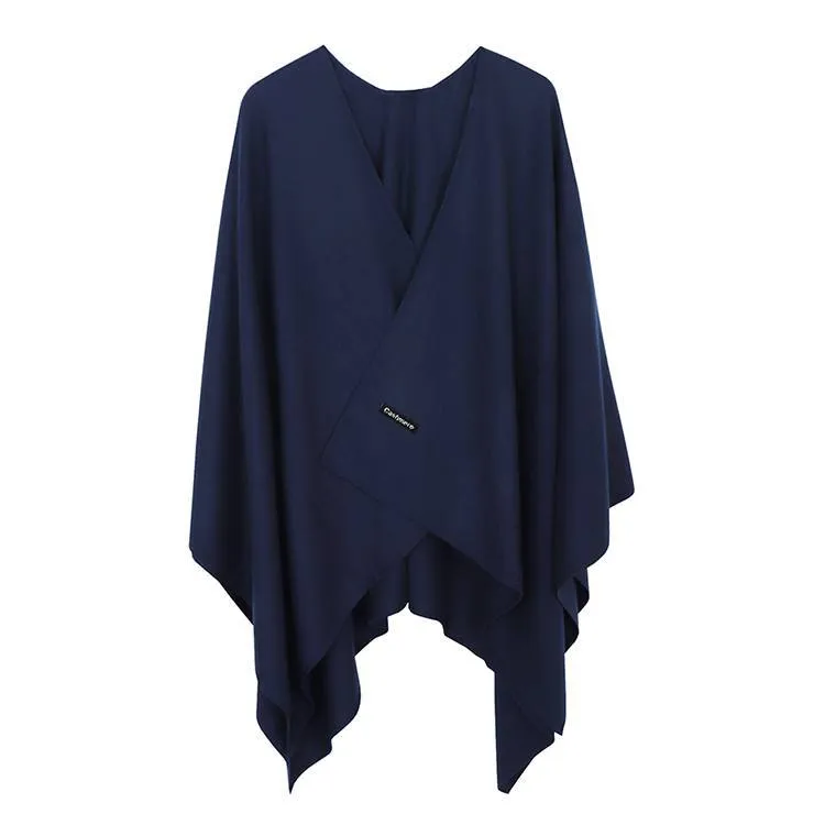 Cashmere Poncho Cloak Shawl Solid Colors