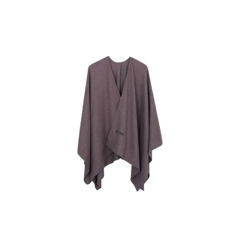 Cashmere Poncho Cloak Shawl Solid Colors