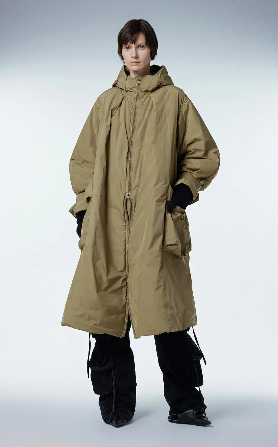 Coat / JNBY Hooded Cargo Down Coat