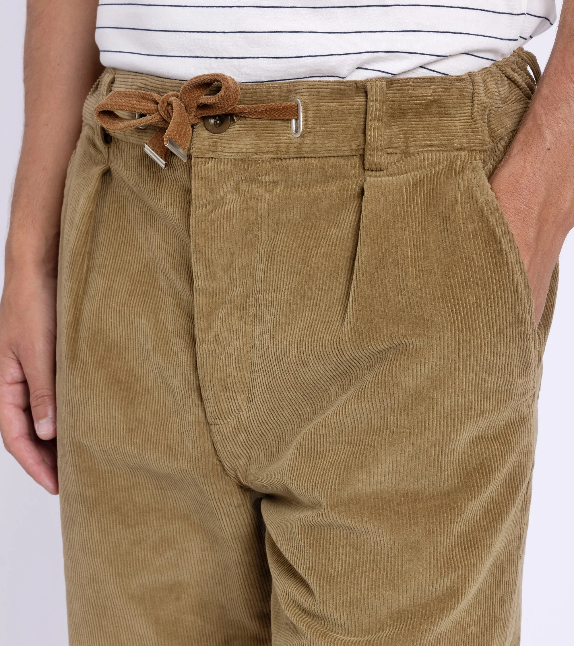 East Harbour Surplus Oxnard Washed Corduroy Easy Trousers: Khaki