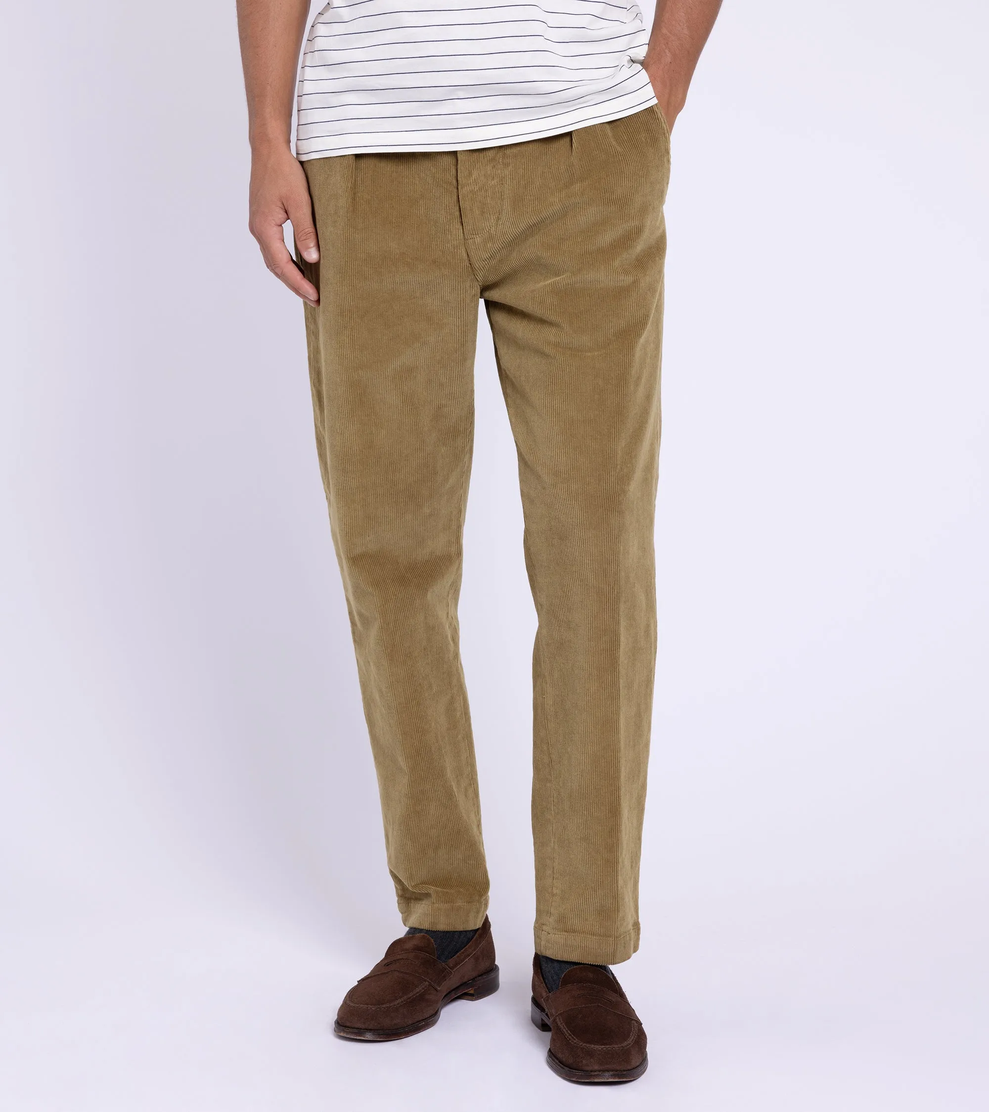 East Harbour Surplus Oxnard Washed Corduroy Easy Trousers: Khaki