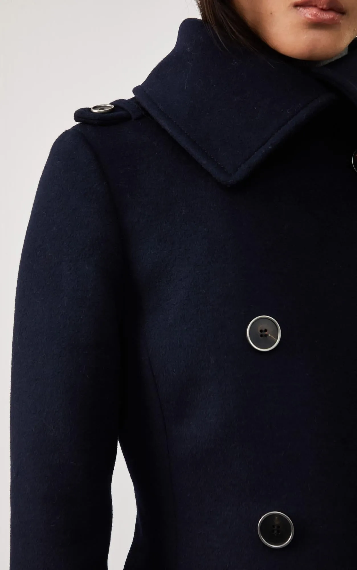 Elodie Wool Coat (Navy)