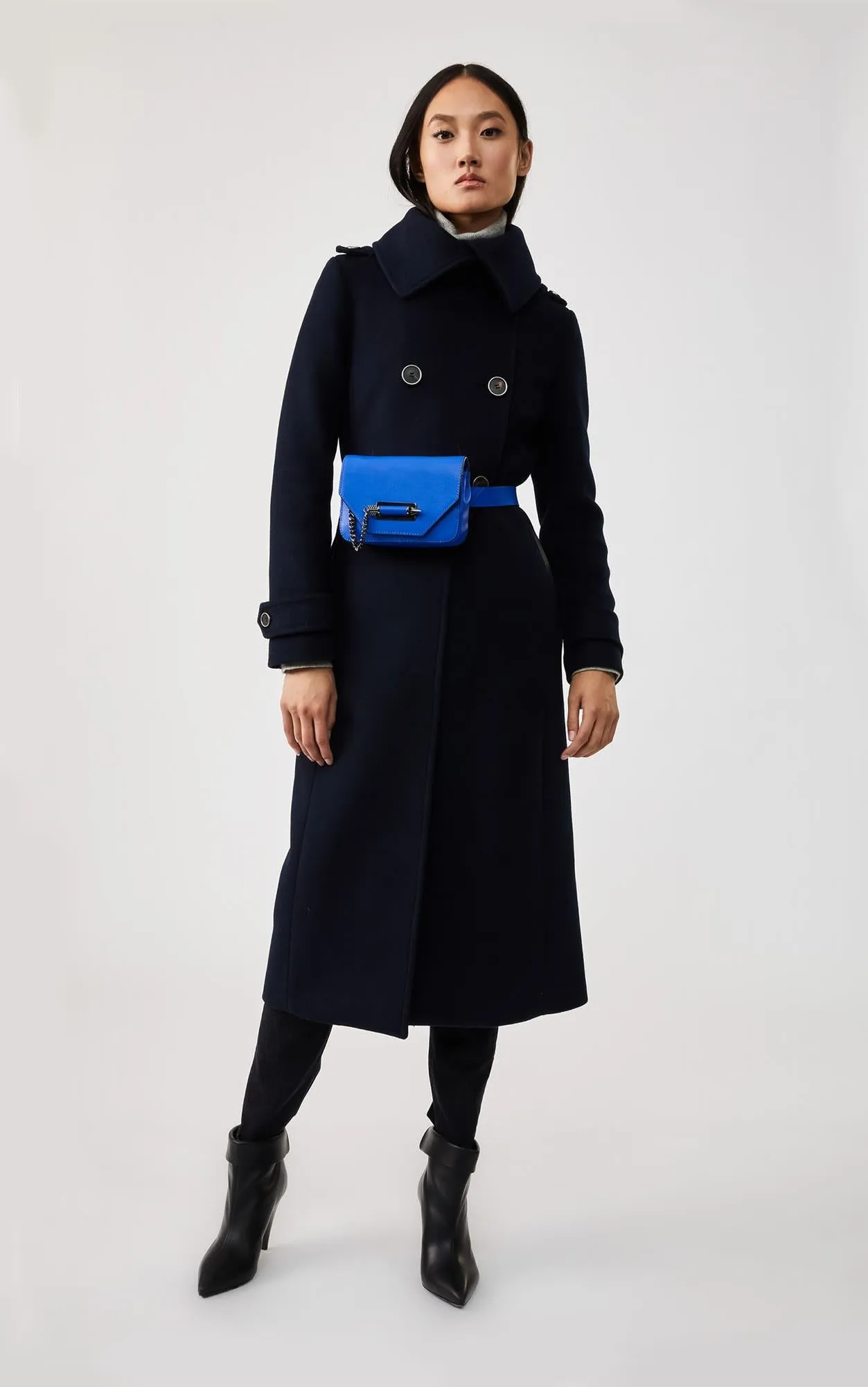 Elodie Wool Coat (Navy)