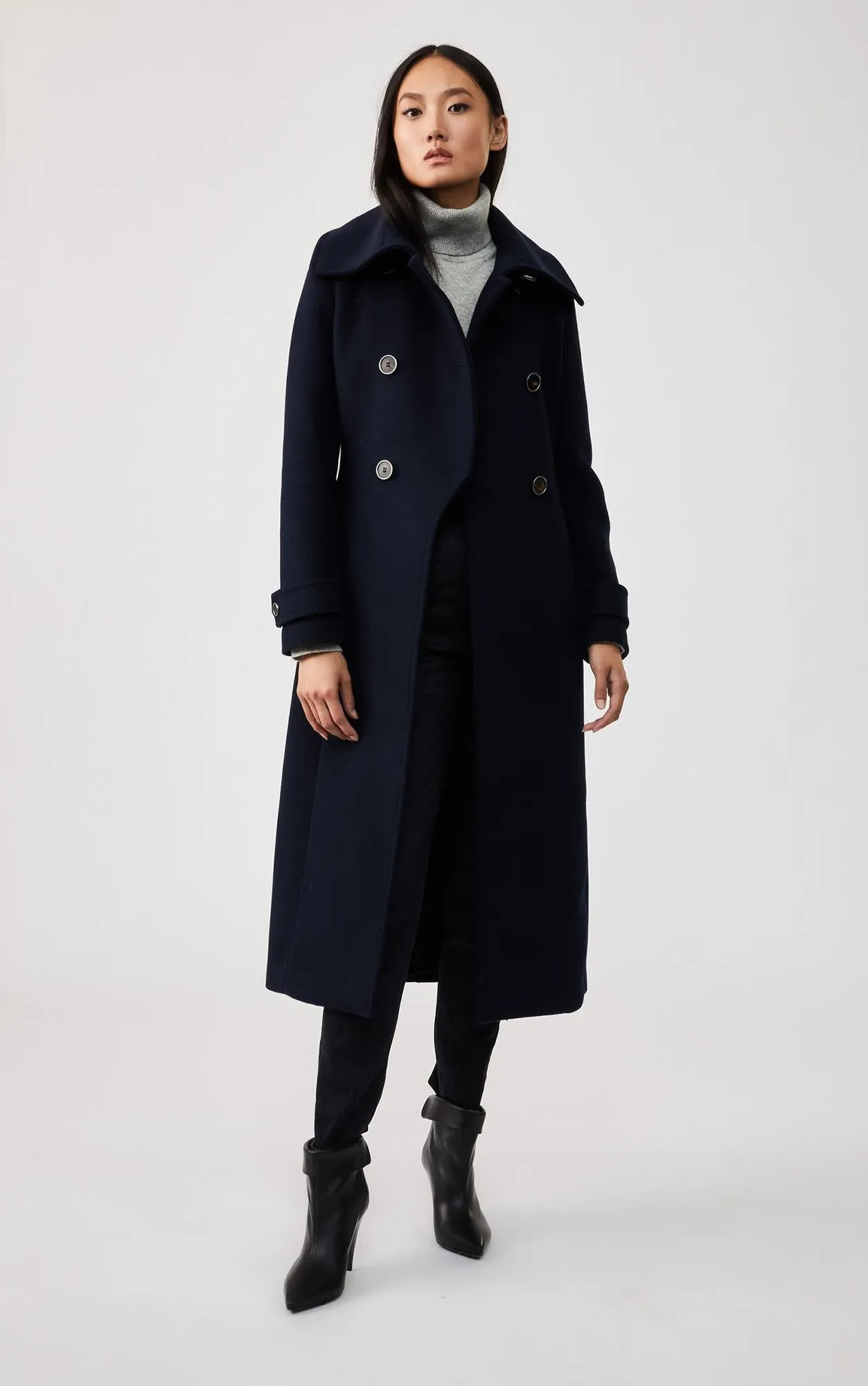 Elodie Wool Coat (Navy)