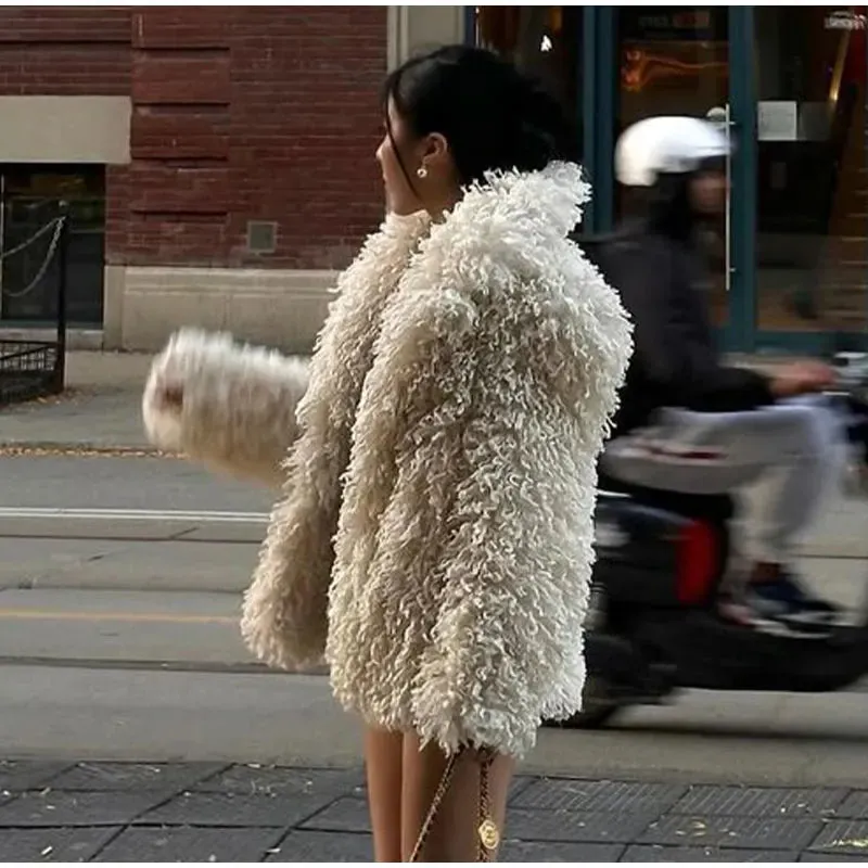 Faux Fur Stylish Fringe Coat