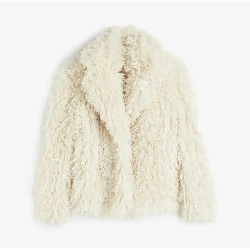 Faux Fur Stylish Fringe Coat