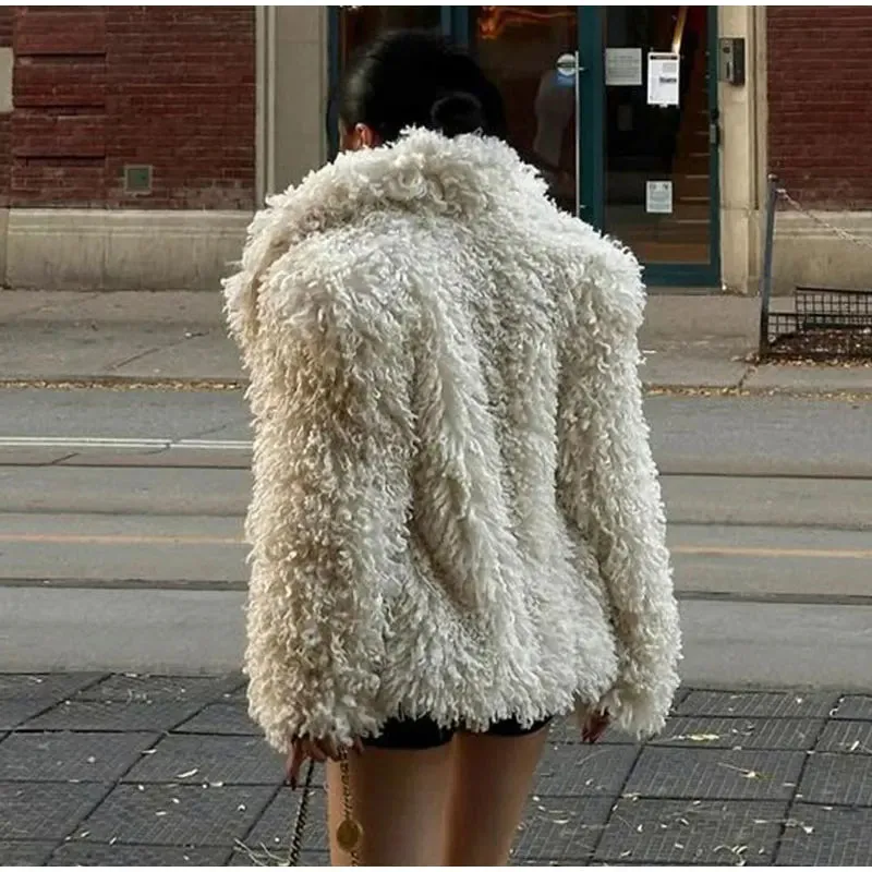 Faux Fur Stylish Fringe Coat