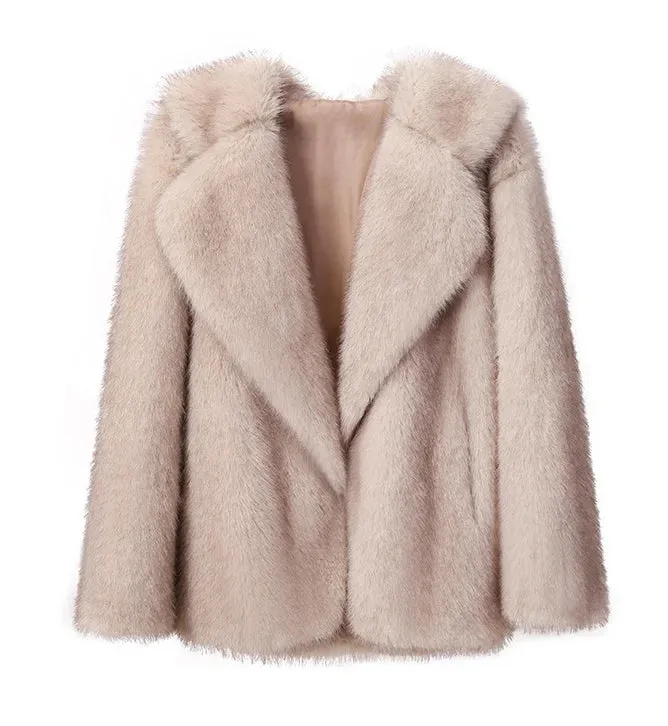 Faux Fur Stylish Fringe Coat