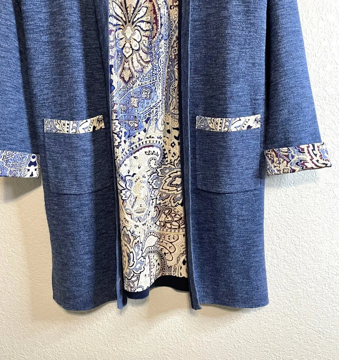 Filigree Trim Lined Cardigan