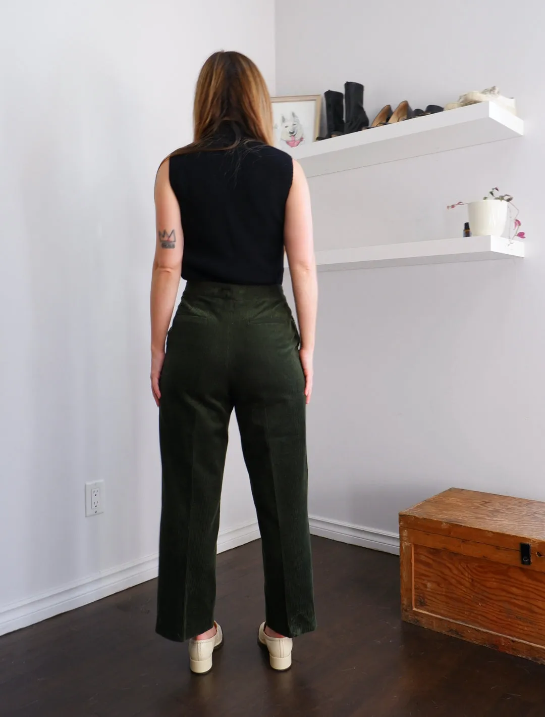 Forest Green Straight Leg Cords - 6