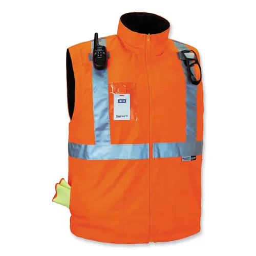 Glowear 8287 Class 2 Hi-vis Jacket With Removable Sleeves, 3x-large, Orange, Ships In 1-3 Business Days