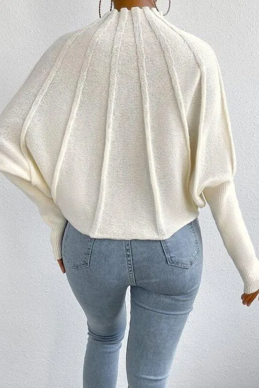 Half Turtleneck Long Sleeve Pullover Sweater