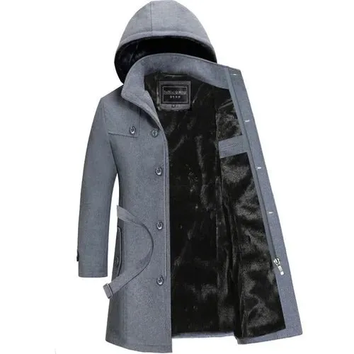 High Quality Men's Wool Coat - Fahion Cape Outwear