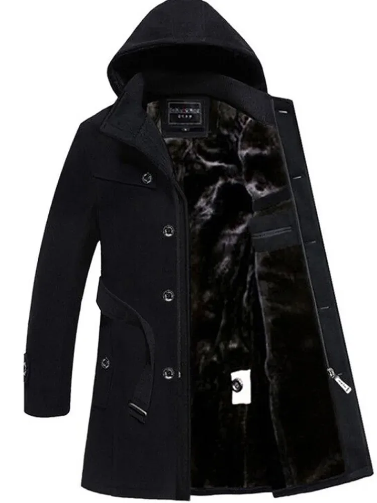 High Quality Men's Wool Coat - Fahion Cape Outwear