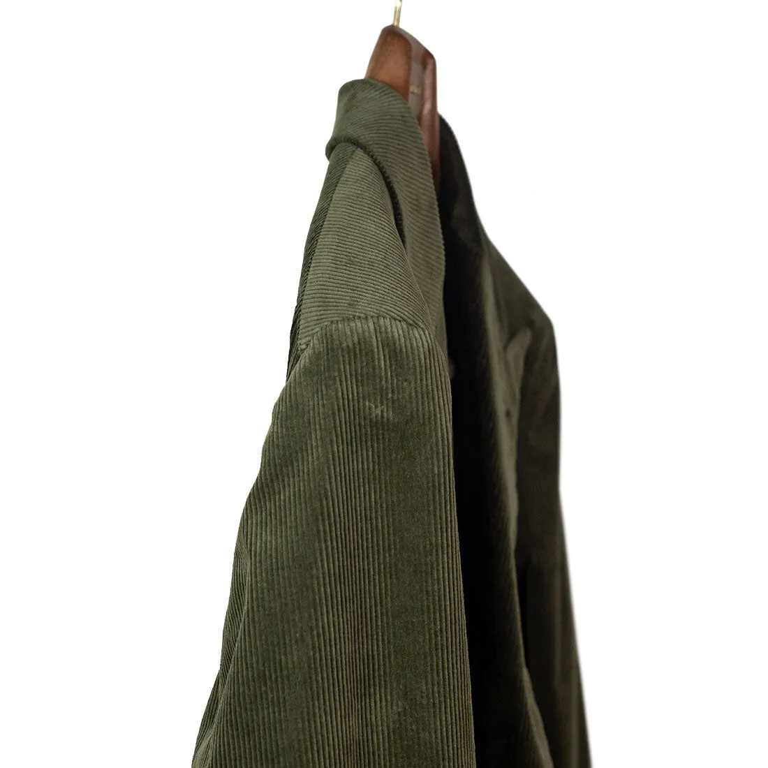 Jacket in olive cotton corduroy (separates)