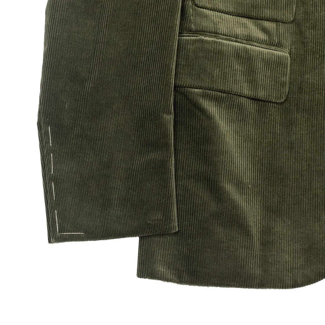 Jacket in olive cotton corduroy (separates)