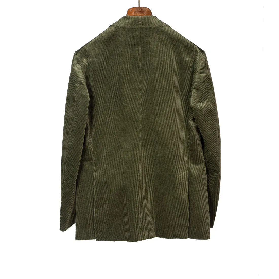 Jacket in olive cotton corduroy (separates)