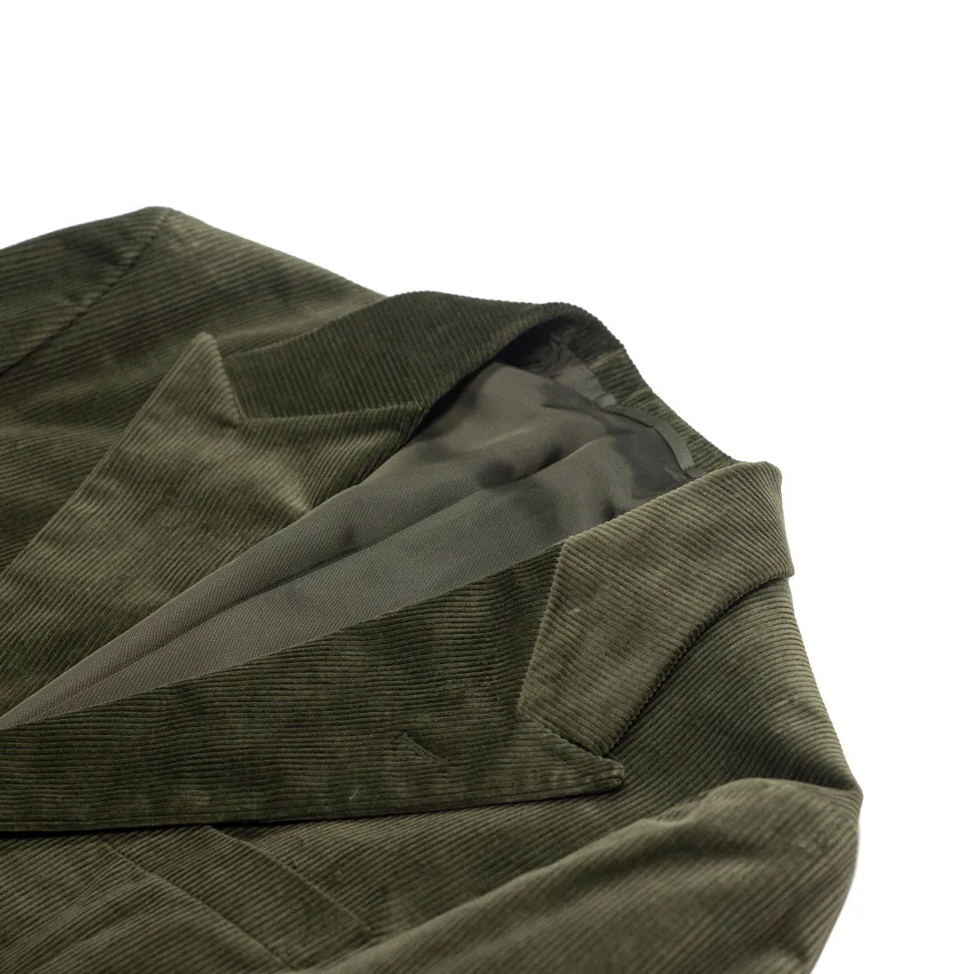 Jacket in olive cotton corduroy (separates)