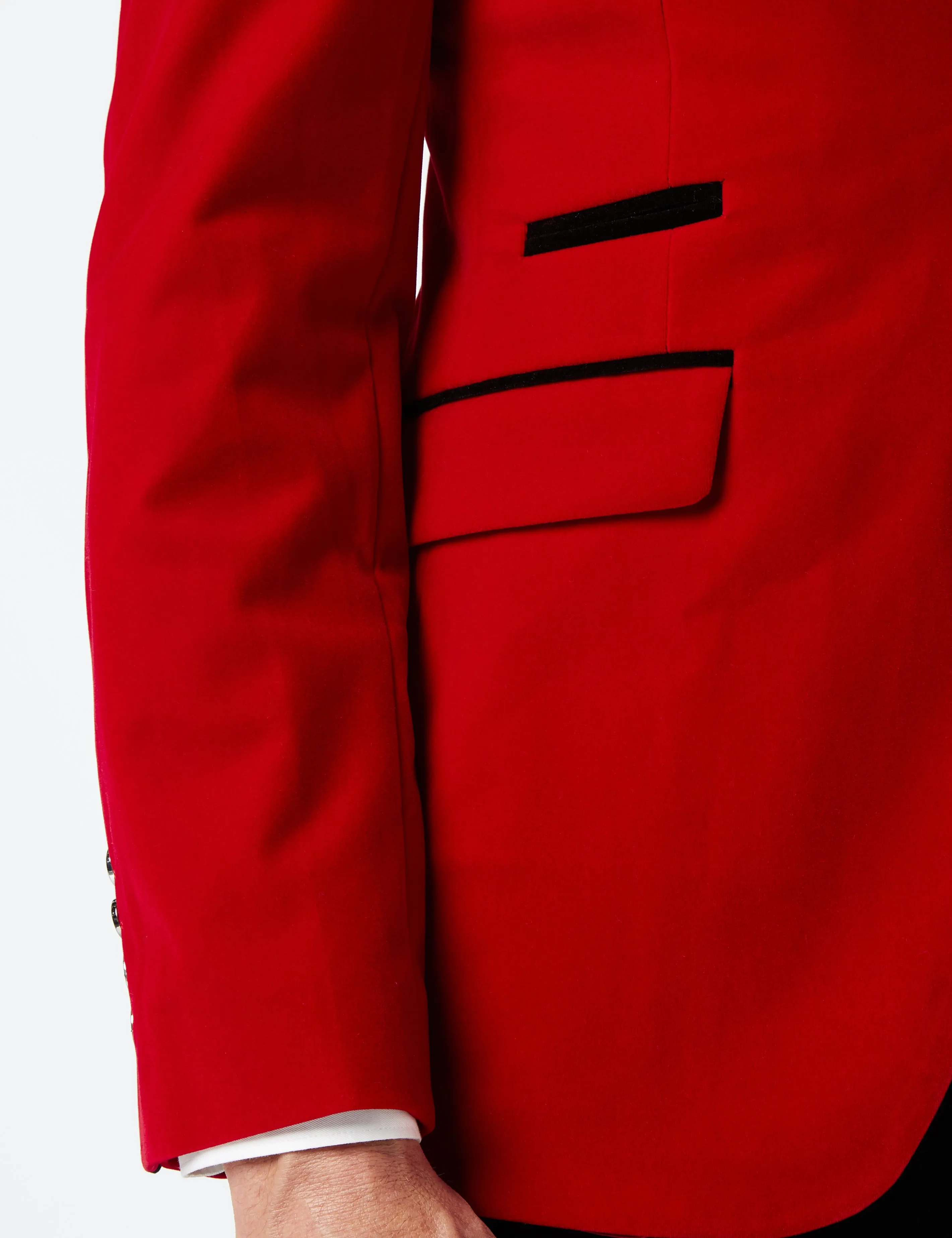 JES - Red Soft Velvet Dinner Jacket