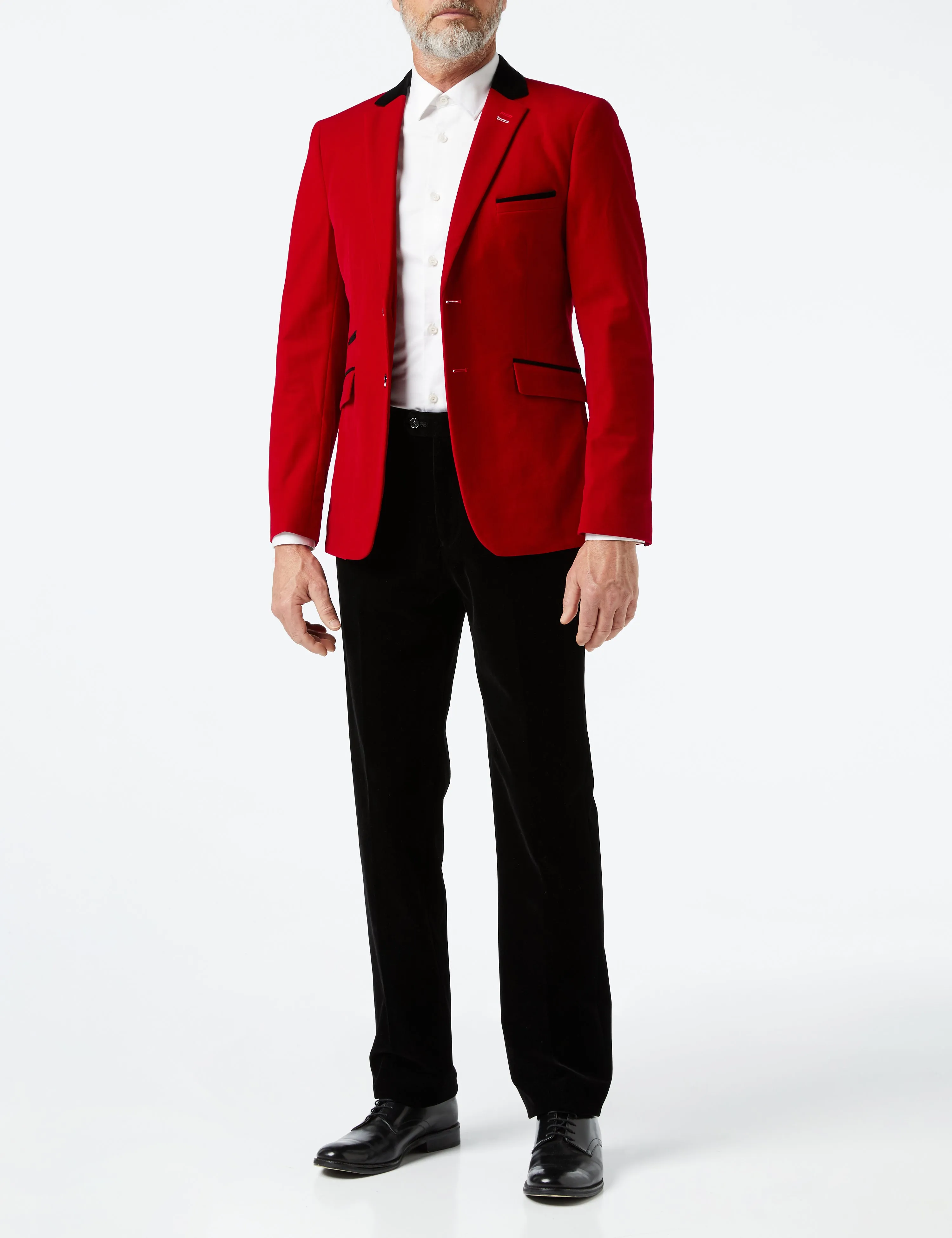 JES - Red Soft Velvet Dinner Jacket