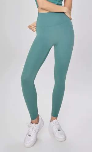 Kalina Lycra® High Waist Leggings Velvet Forest Green