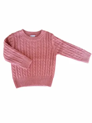 Kendall Cable Knit Sweater - Pink