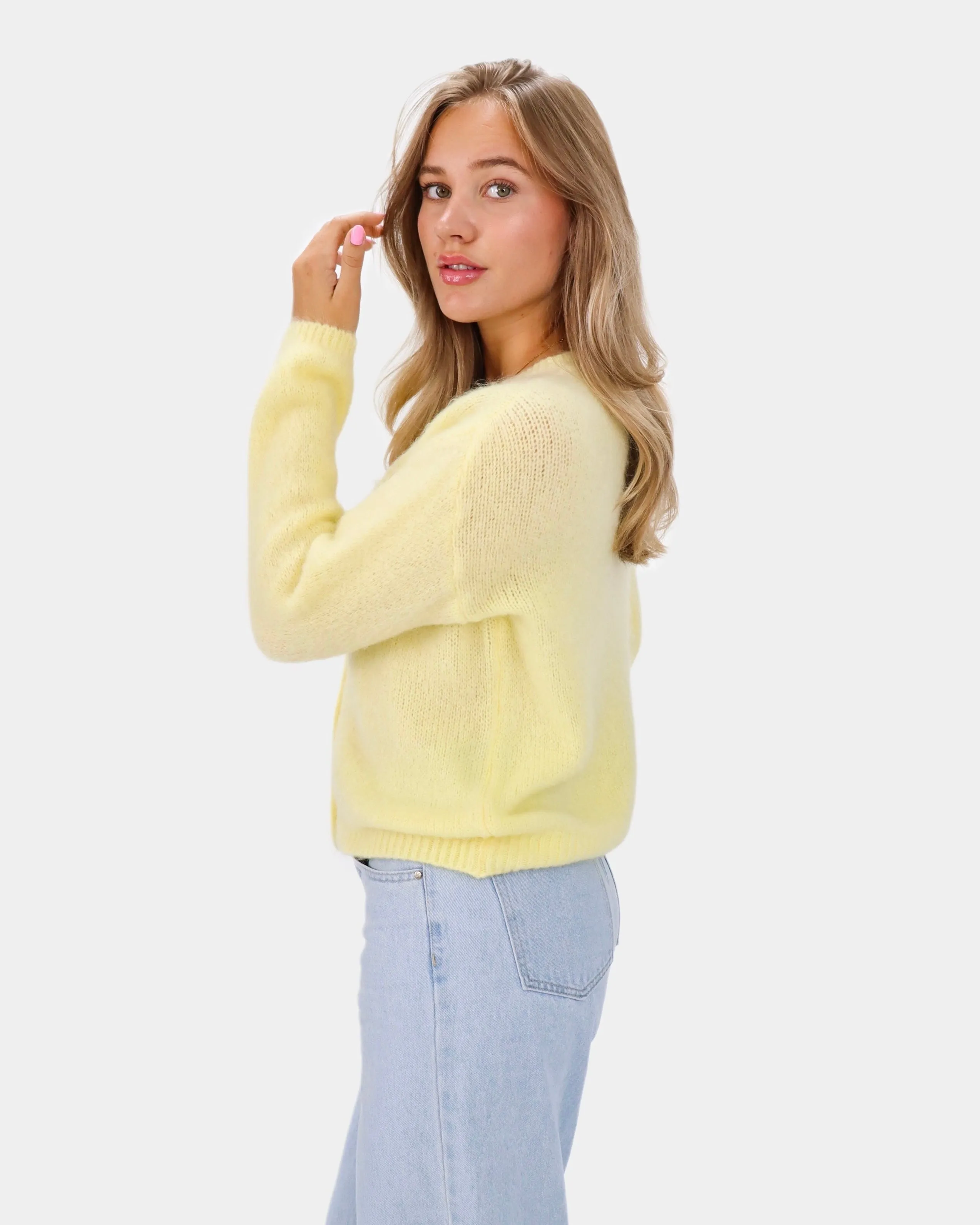 Knitted Cardigan Yellow