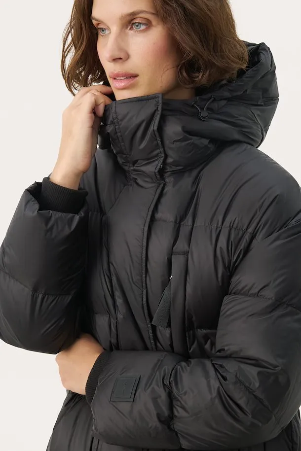 Labika Black Water Repellant Puffer Jacket