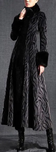 *Limited Stock* Long Print Faux-Fur Coat