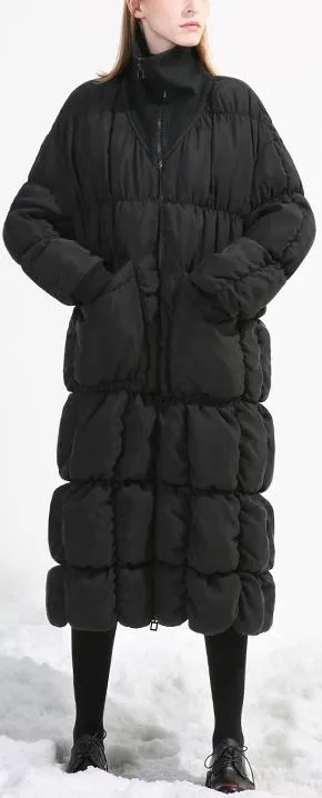 Long Black Puffer Coat