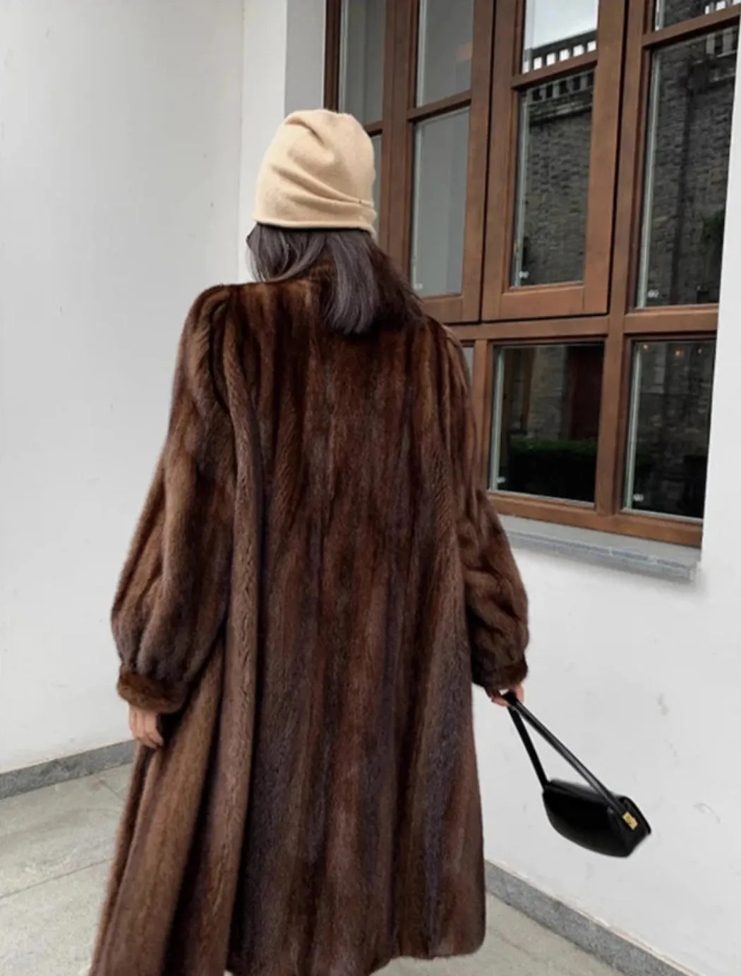 Luxe Faux Mink Long Coat - Soft & Plush